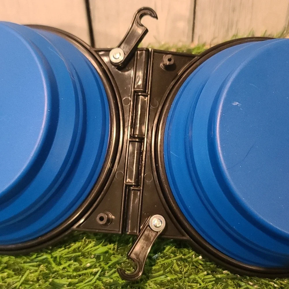 PET BOWL dual sided collapsing small pet travel bowl, asst colors *HP*HP*